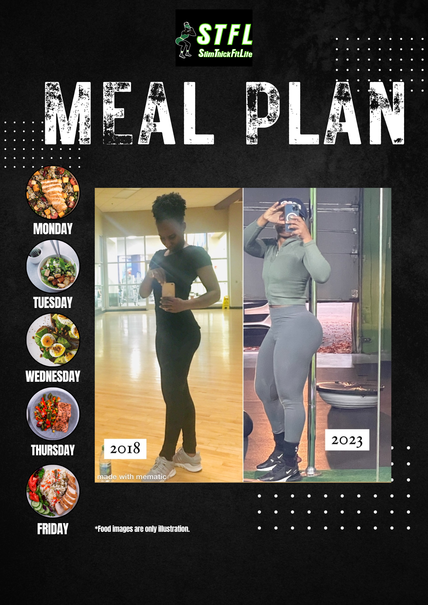Weekly Meal Plan - Meals and Snacks included