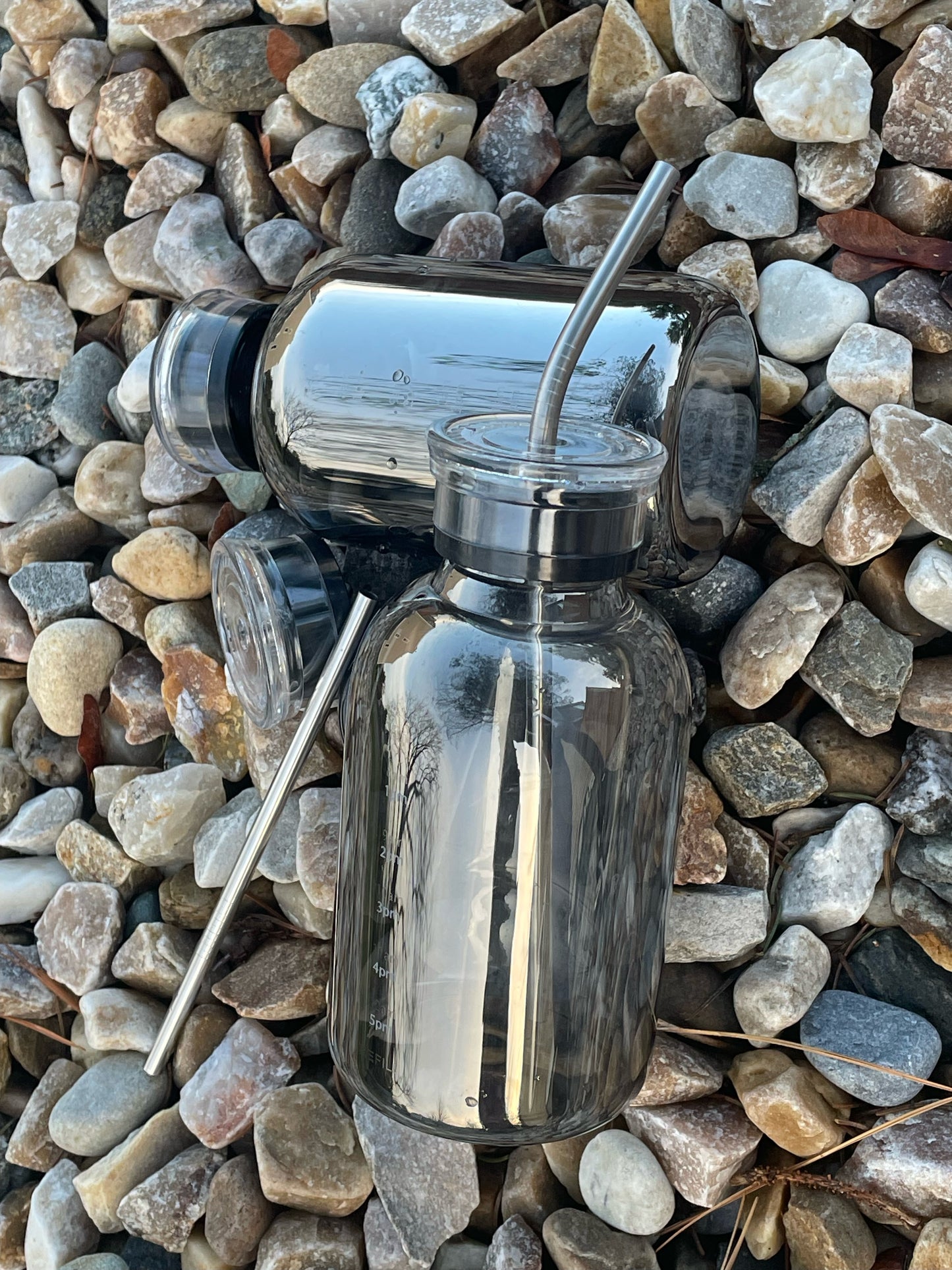 Glass water bottle
